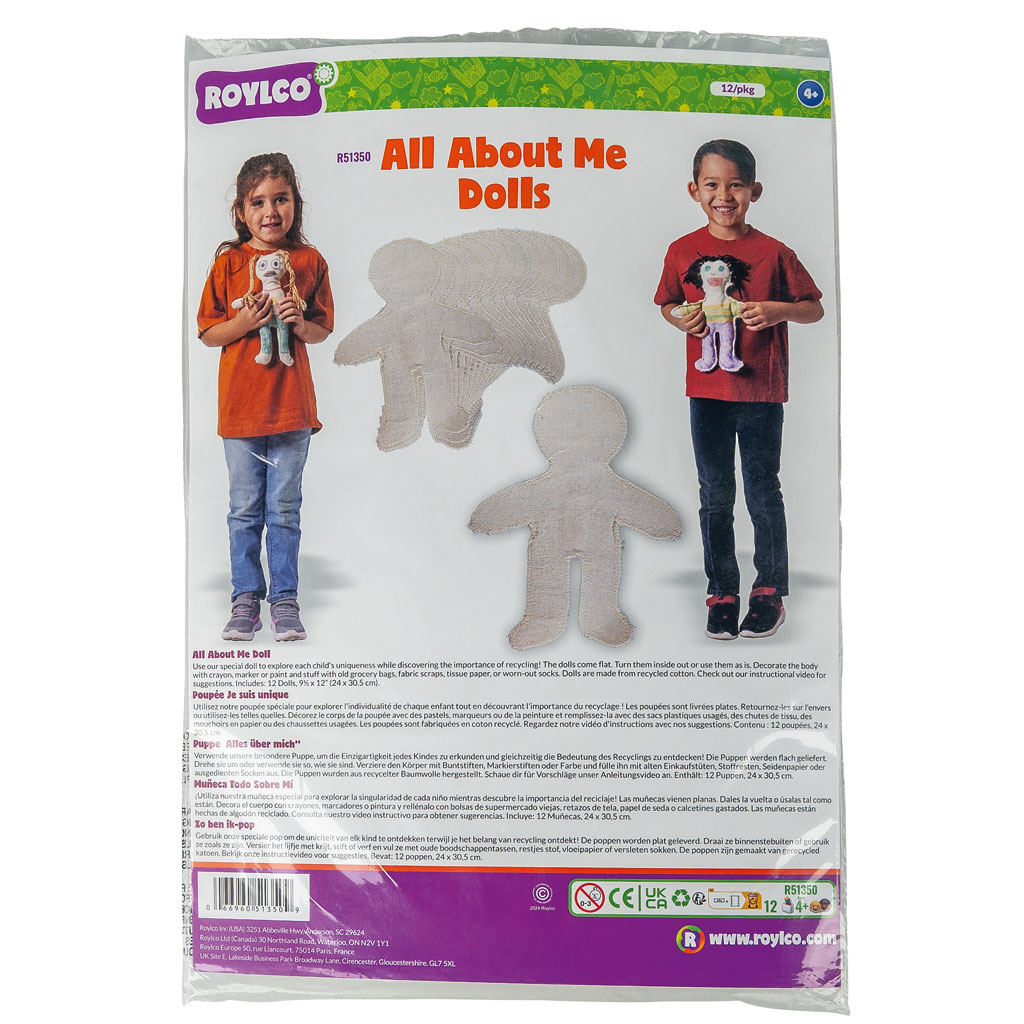 Blanko-Puppe aus Stoff, 12 Stück