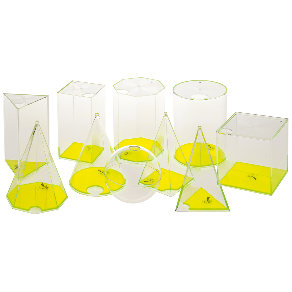 Füllkörper aus Plexiglas, 10-teiliger Satz