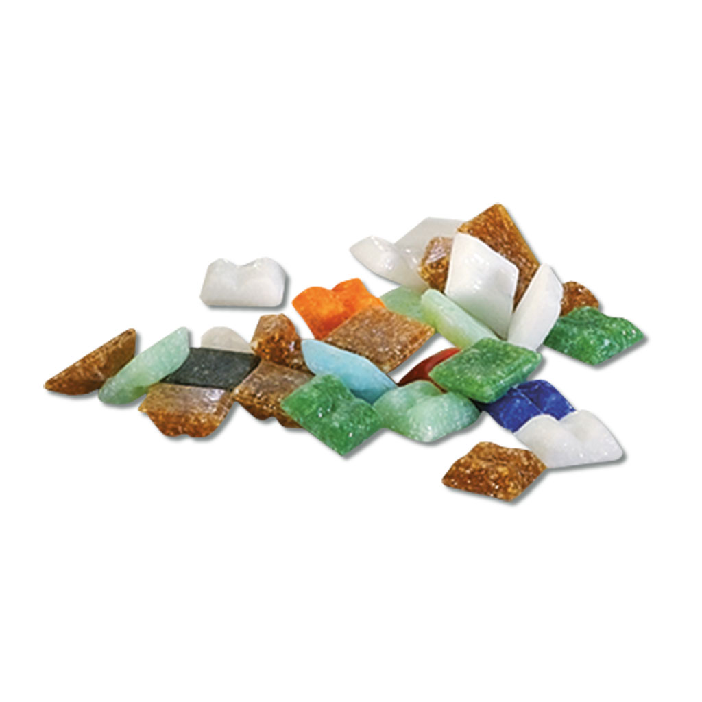 Mosaik-Glassteine in 10 Farben, 1 kg