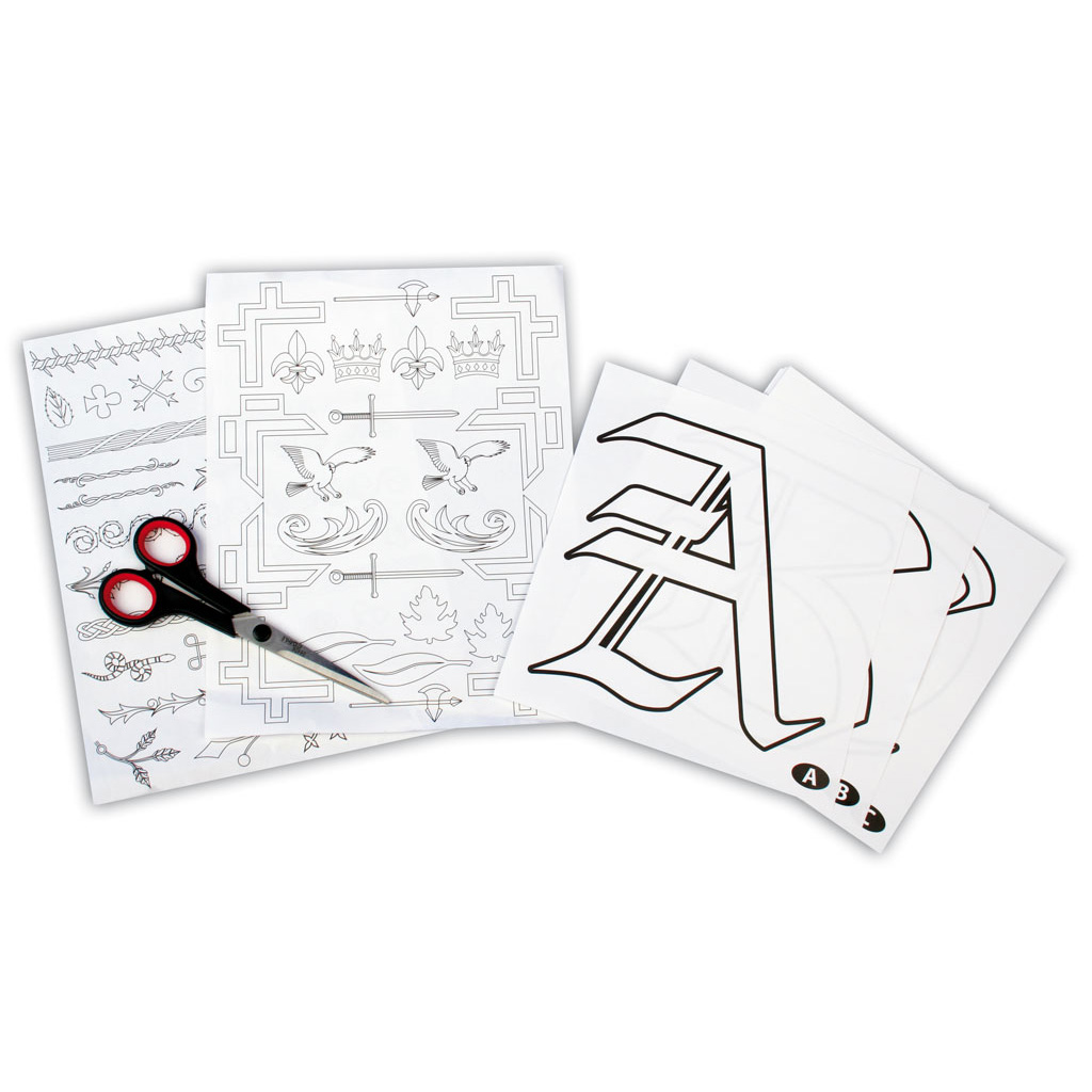 Mittelalterliche Buchstaben zum Selbstgestalten, 26 Stück