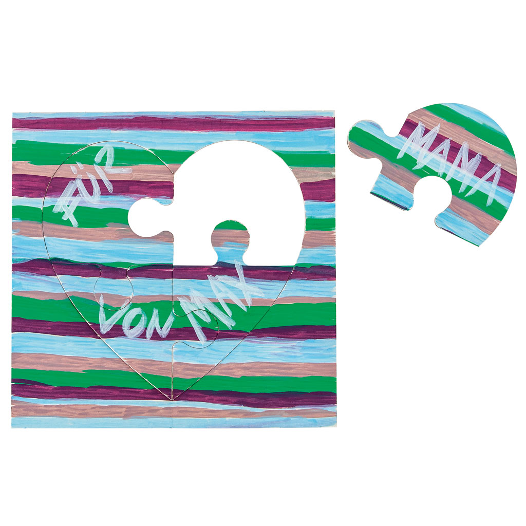 Herz-Puzzle, blanko, 12 Stück