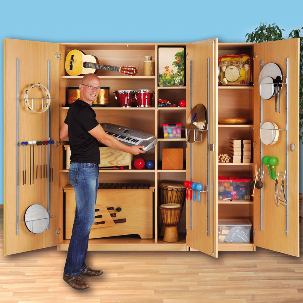 temp11387uLGNY5DlBF8qz Modulus® Musikschrank, 3-türig, mit Mittelwand und 12 verstellbaren Böden