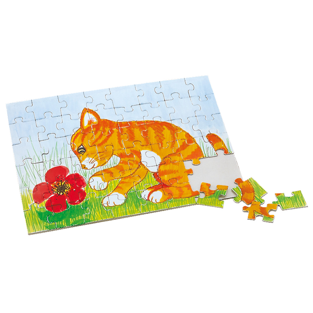 Blanko-Puzzle zum Selbstgestalten, 48 Teile, DIN A4