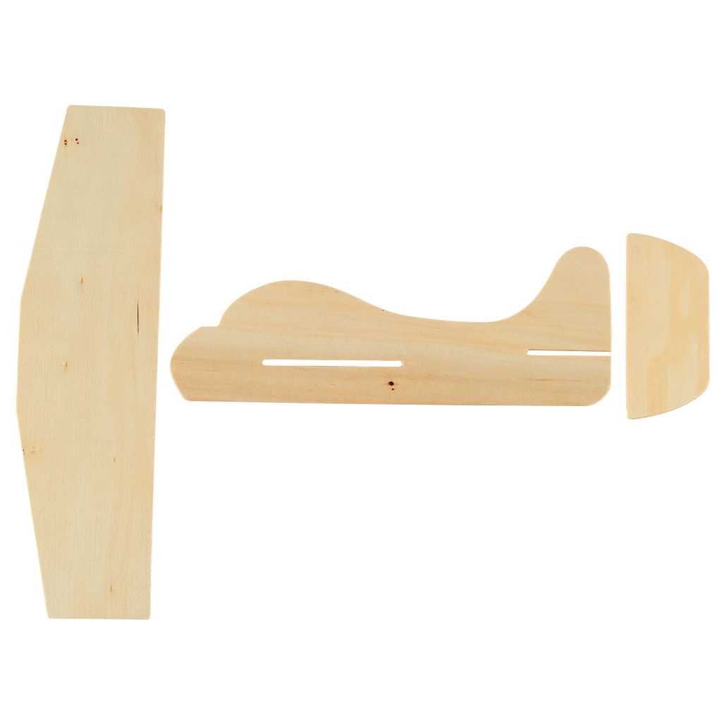 Holzflugzeuge, 3-teilig, blanko, 12 Stück Holzflugzeuge, 3-teilig, blanko, 12 Stück