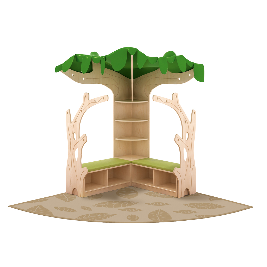 Leseecke Baum mit Teppich