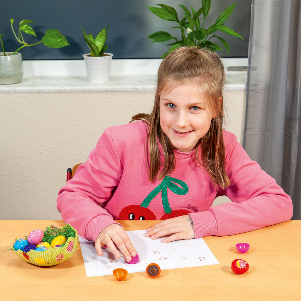 Stempel-Ei Osterhase Lopi, 10er-Set