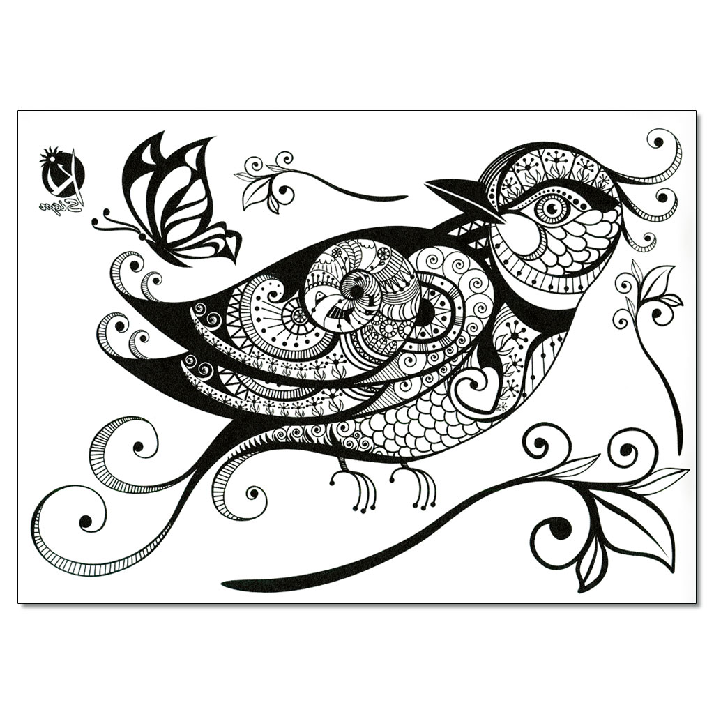 Motiv-Bügelfolie Vogel, 1 Stück