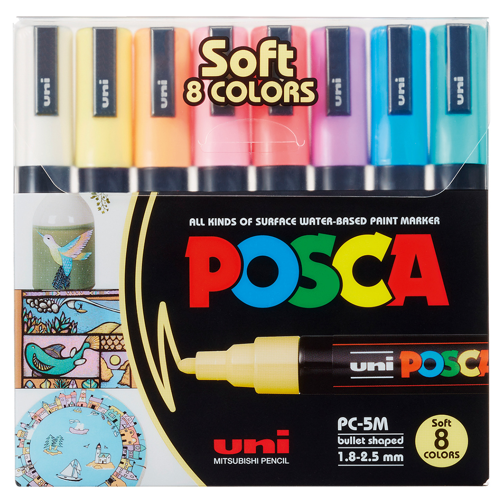 POSCA Pastellfarben, 8er-Set-Bild Auf diesem Bild ist das Produkt mit der Art.Nr.: W-93700 zu sehen