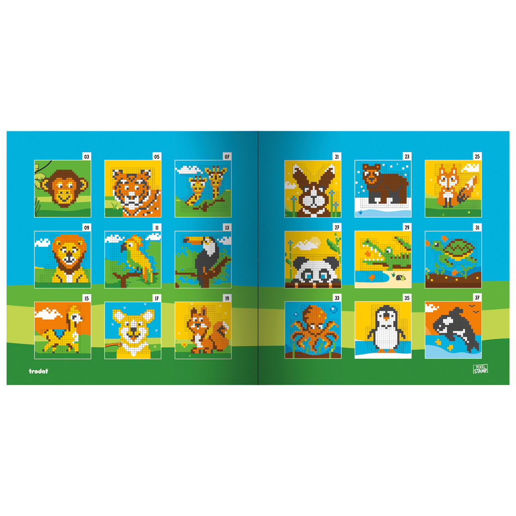 trodat PixelStamp Tiere Stempelspiel