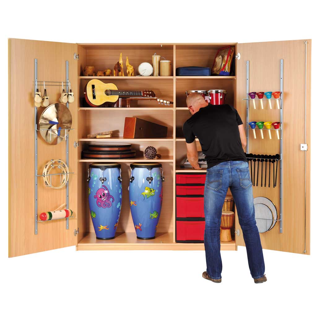 Modulus® Musikschrank mit Mittelwand und 8 verstellbaren Böden