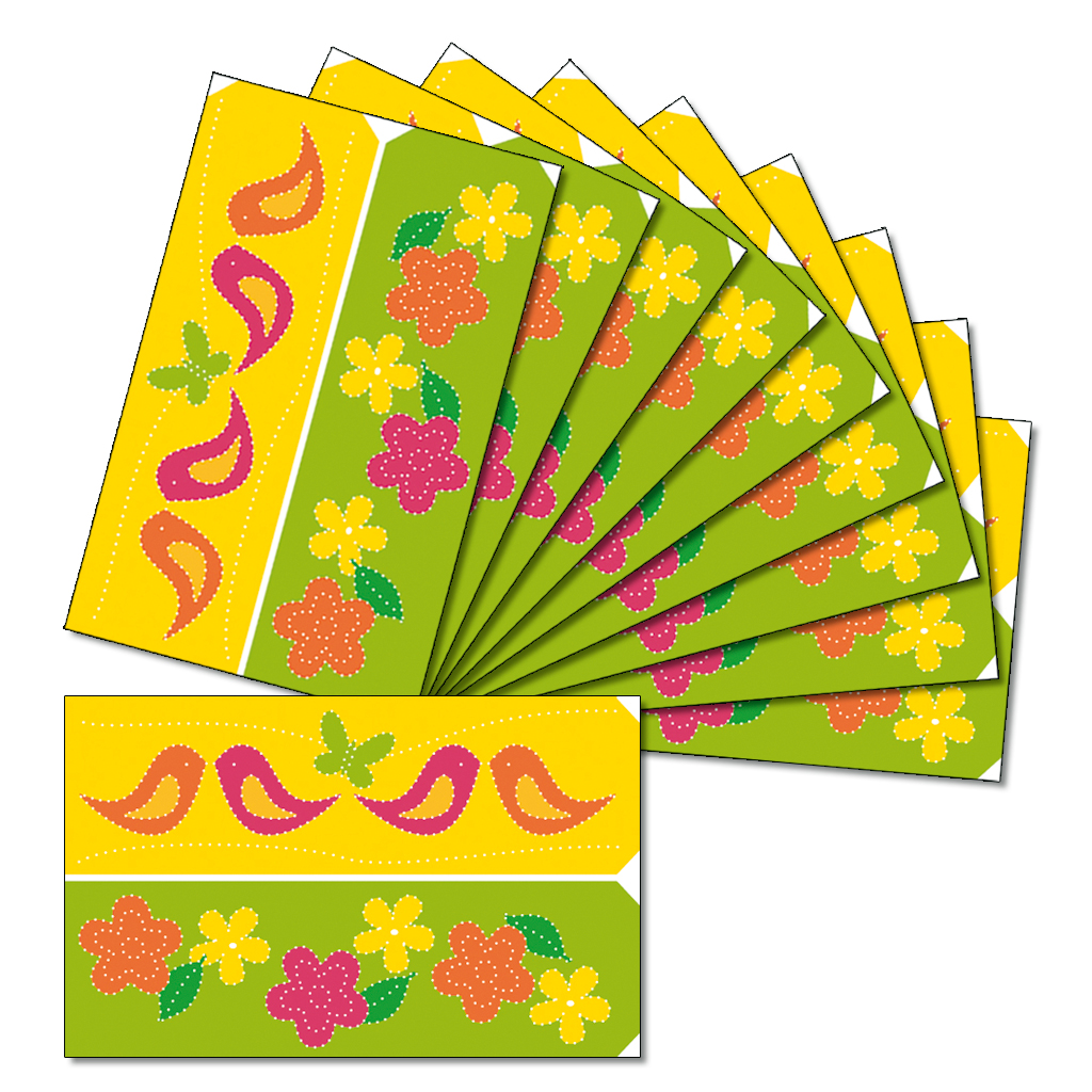 Prickellichter Bastelbogen Frühling, Windlichter