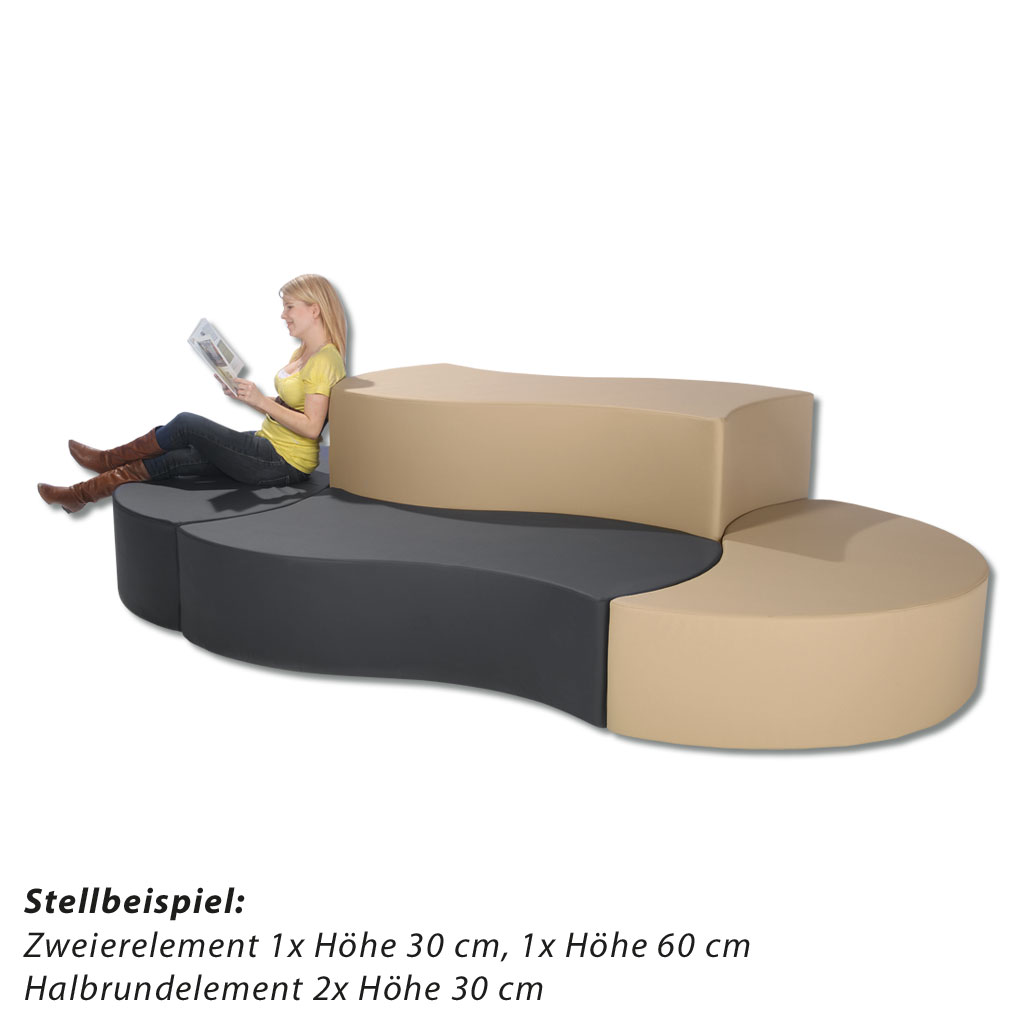 Swing-it Halbrundelement Kunstleder