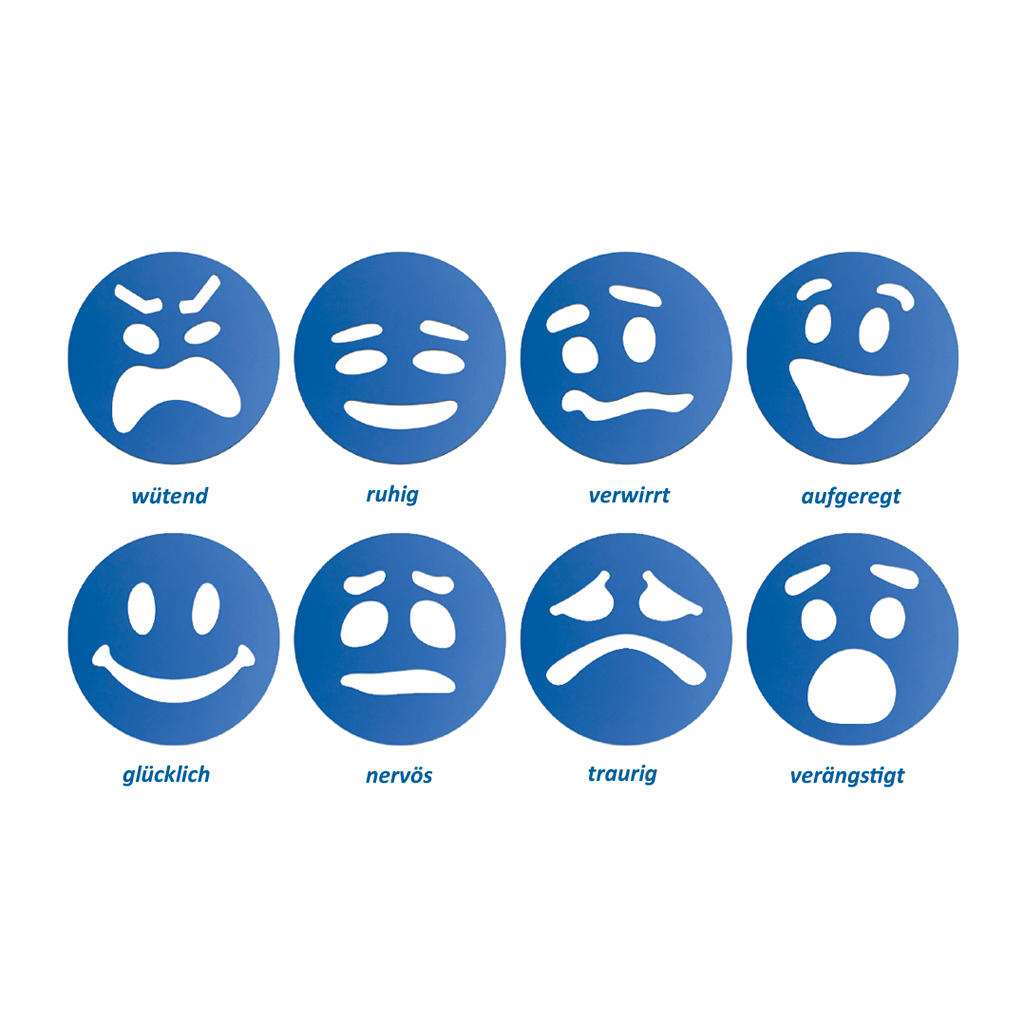 Emotionsschablonen, 8 Stück