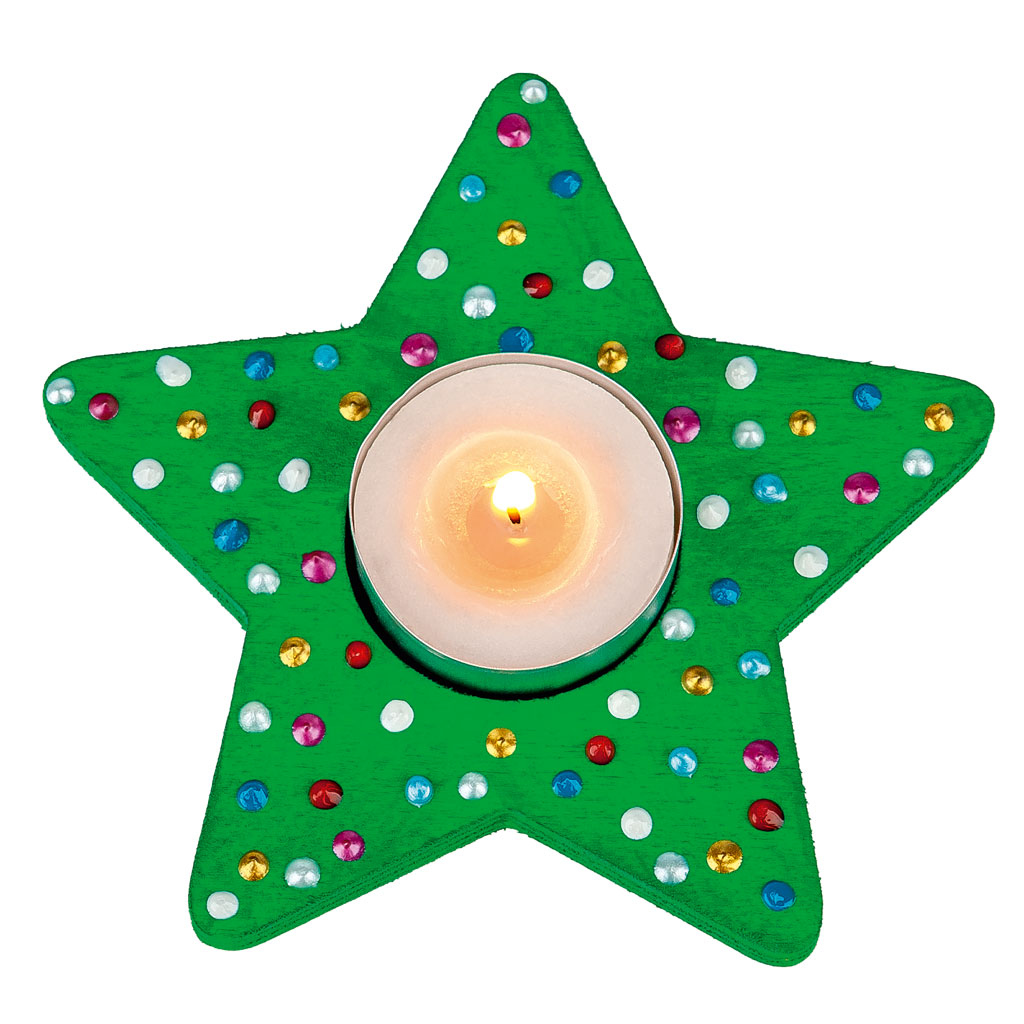 Teelichthalter Stern, blanko
