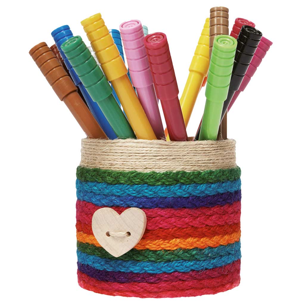 Jute-Flechtschnur Regenbogen