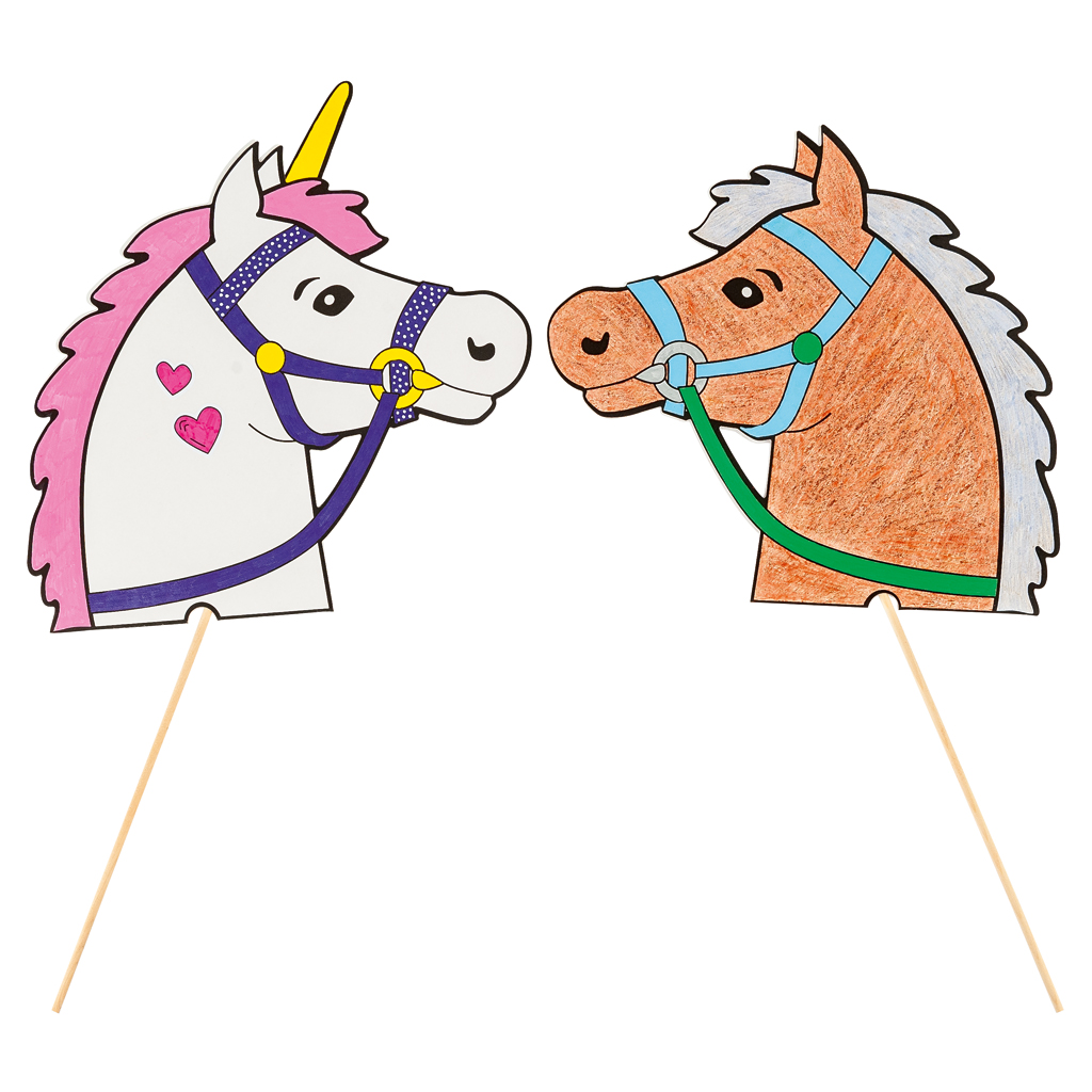 Steckenpferd-Bastelset für 4 Pferde Steckenpferd-Bastelset für 4 Pferde