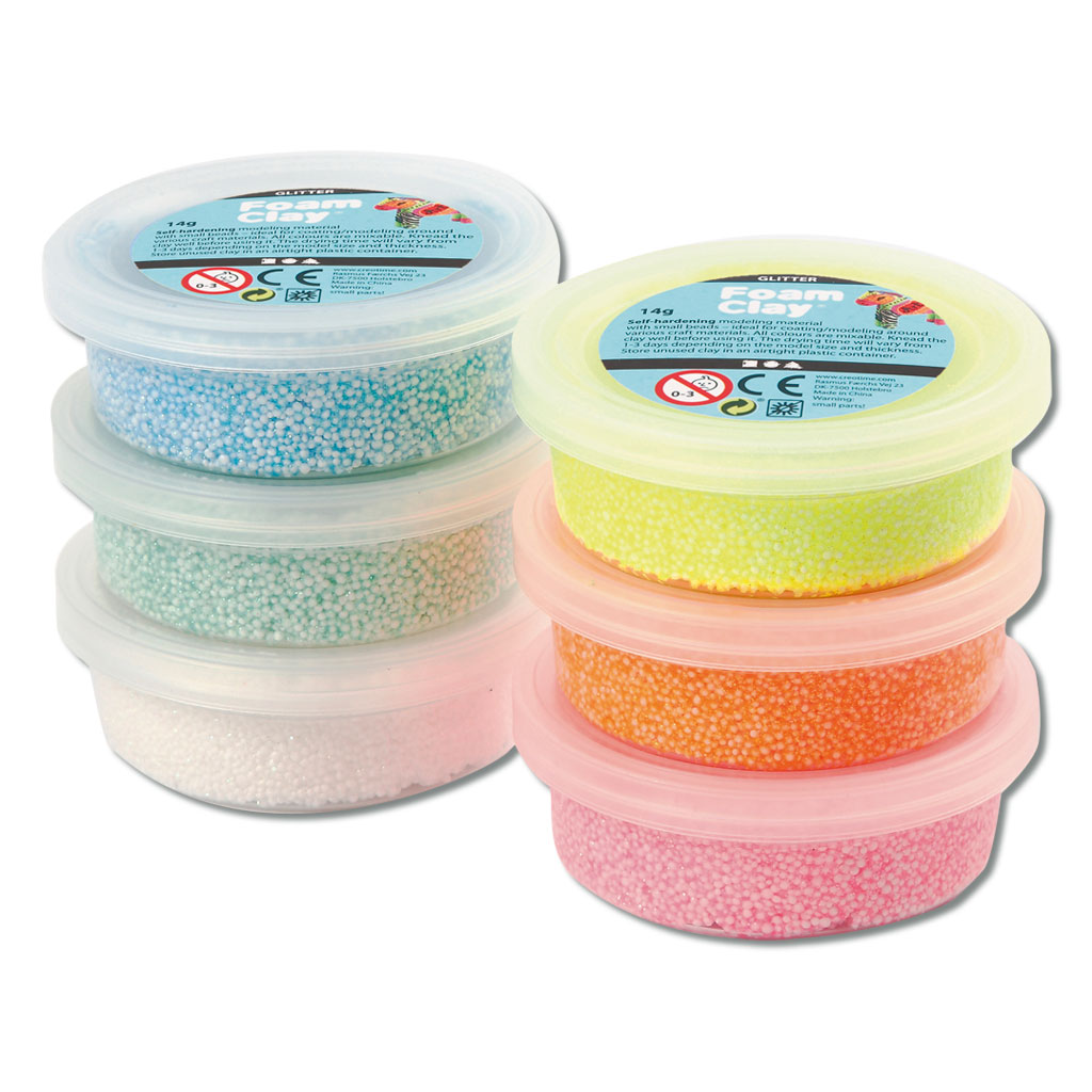 Foam Clay® Modelliermasse Glitter-Sortiment
