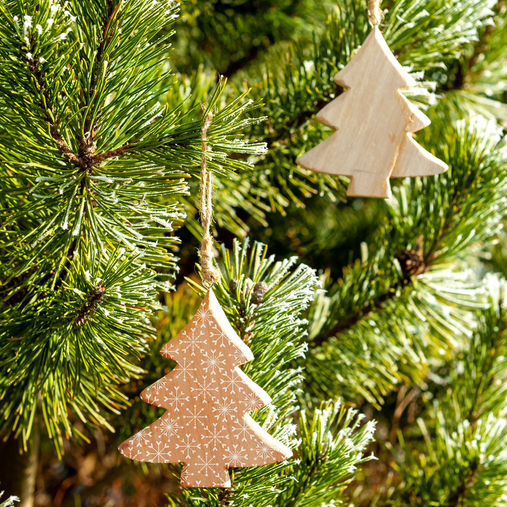 Holzanhänger Weihnachtsbaum, blanko