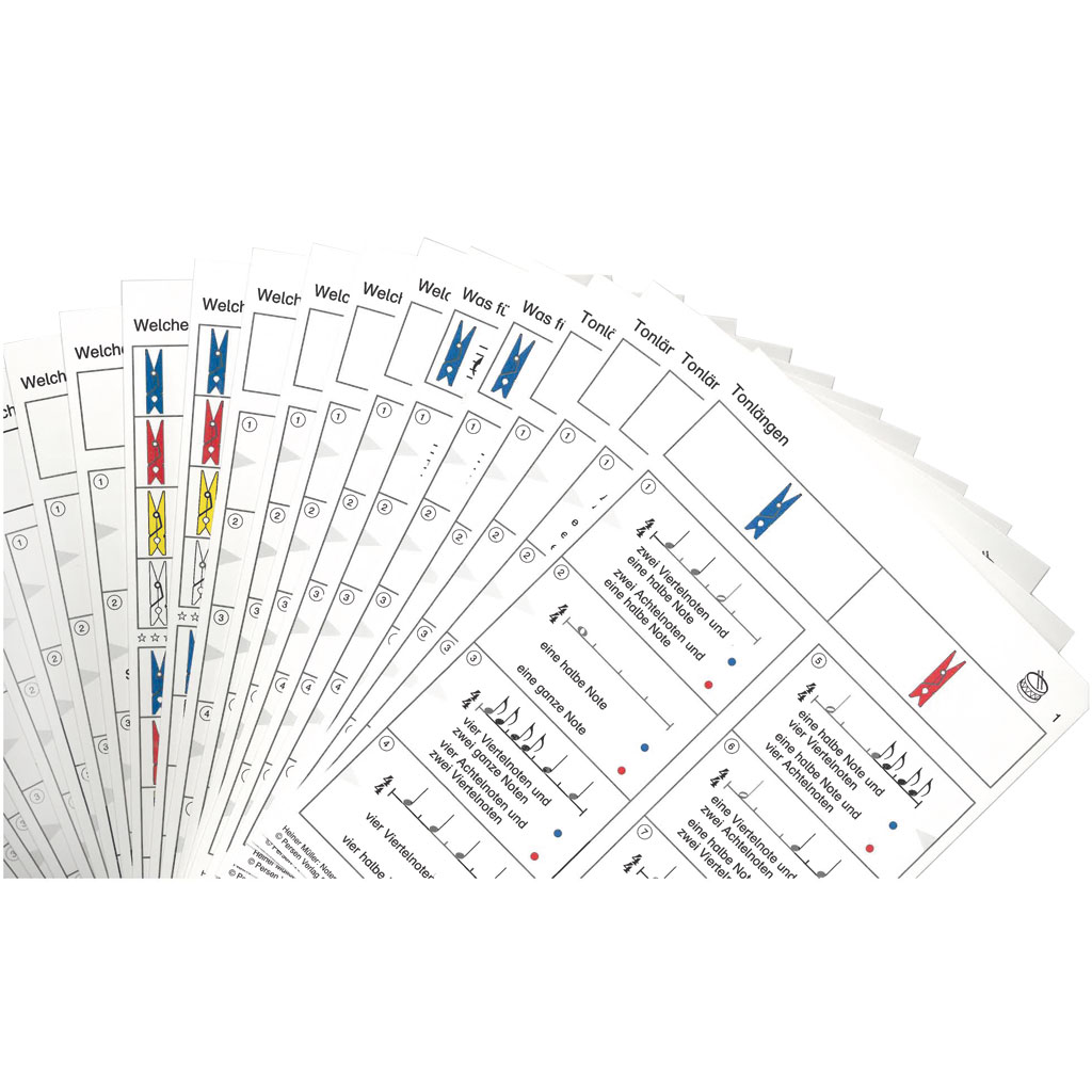Bergedorfer® Colorclips Noten und Musikinstrumente Bergedorfer® Colorclips Noten und Musikinstrumente