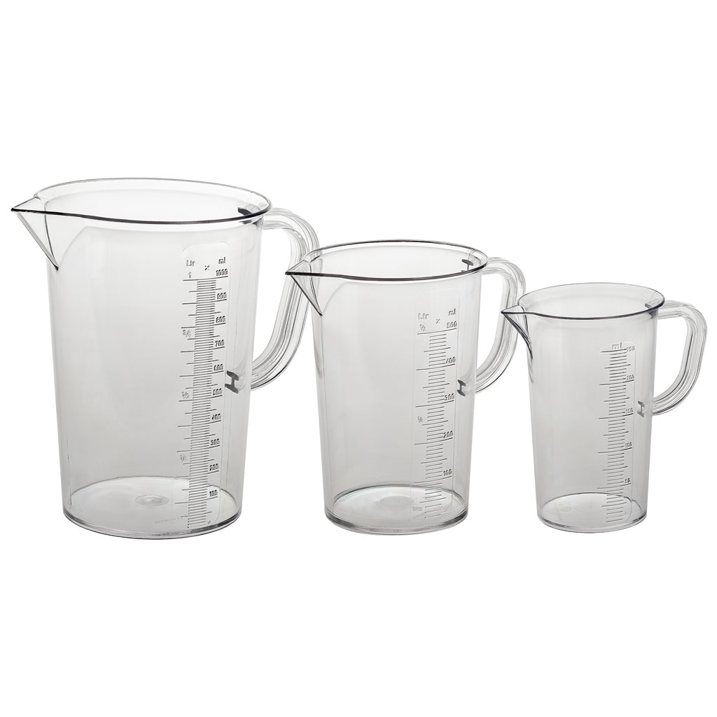Messbecher, in 3 Größen lieferbar