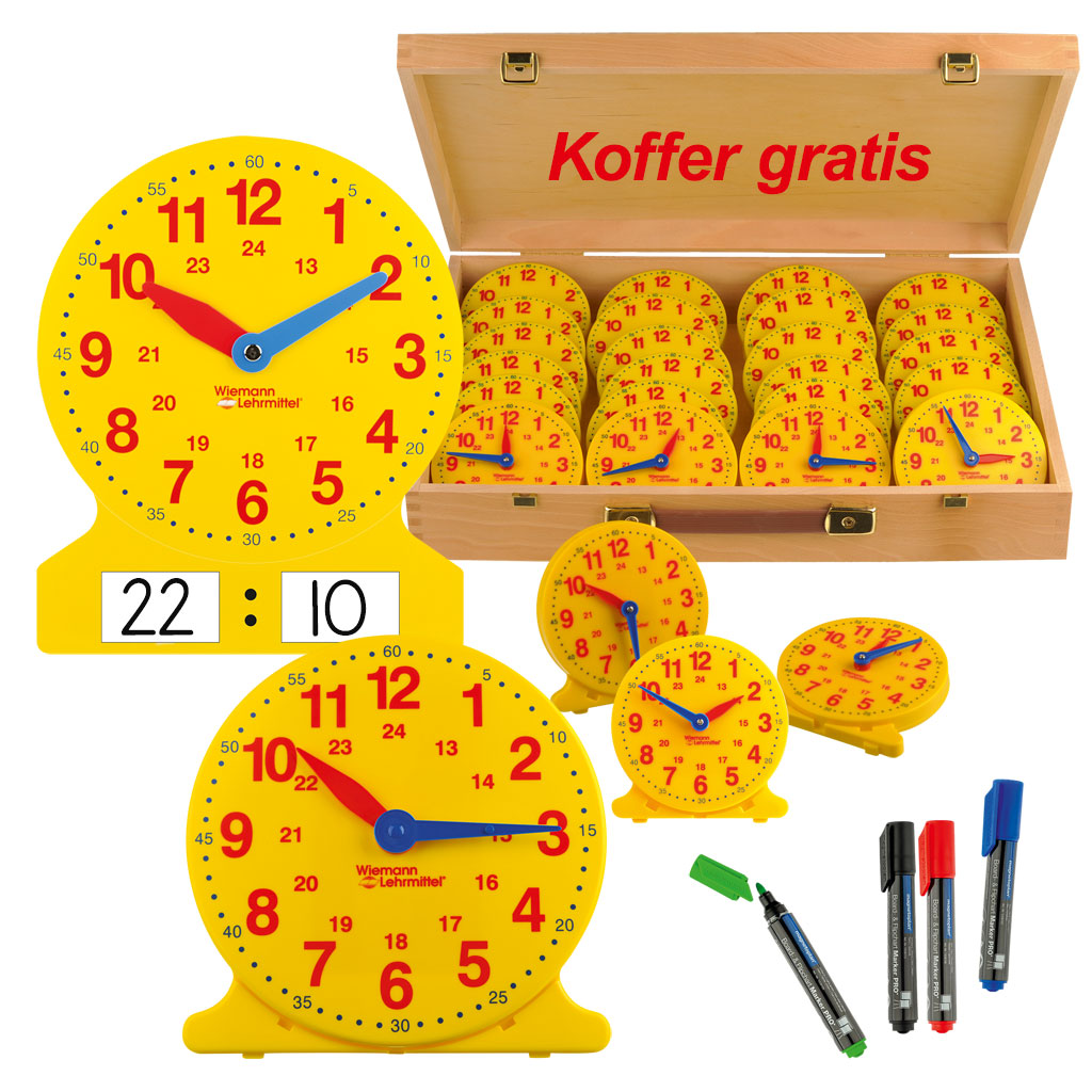 Lernuhren-Klassensatz-Bild Auf diesem Bild ist das Produkt mit der Art.Nr.: W-30834 zu sehen