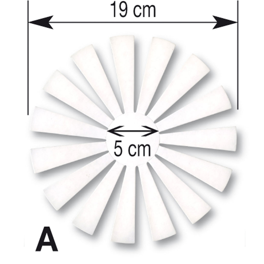 Flechtstanzteile A, blanko, 12 Stück, Ø 19 cm