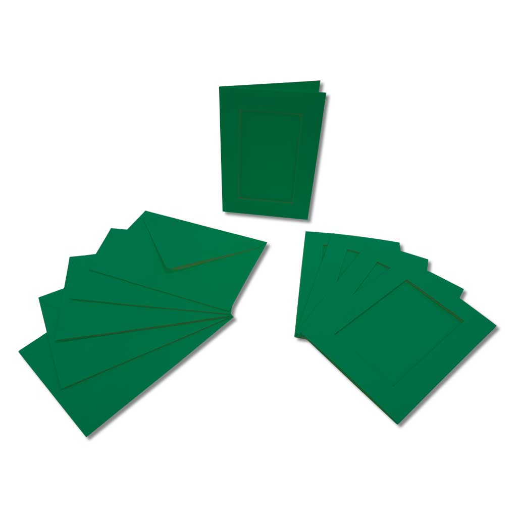 Passepartout-Karten, rechteckige Stanzung, 5 Stück