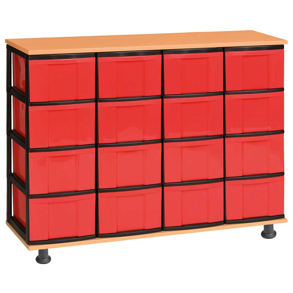 tempeigentumsschraenke_wiemann_lehrmittel_45017 Modulus® Eigentumsschrank, 4-reihig, fahrbar oder feststehend
