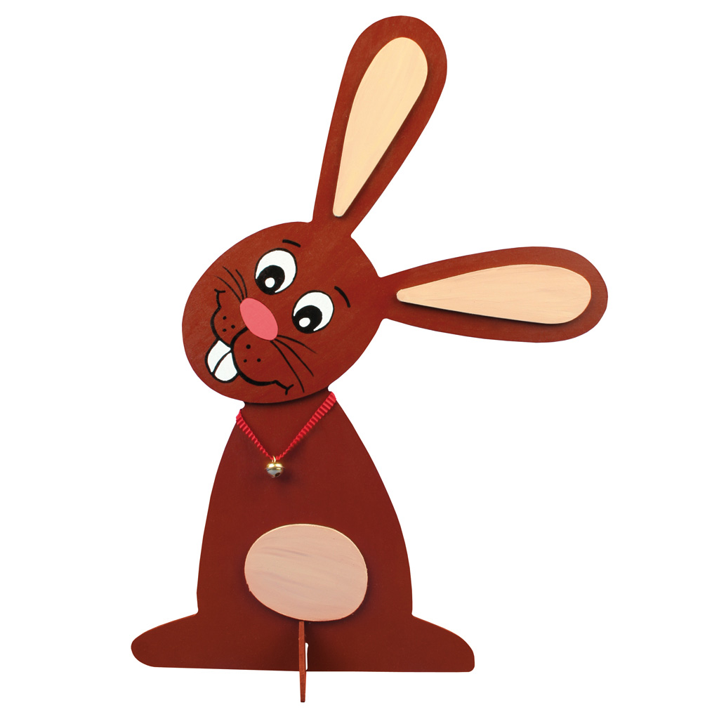 3D-Holzhase, blanko, 1 Stück