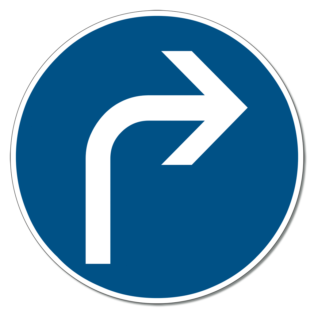 Großes Straßenverkehrsschild Nr. 209