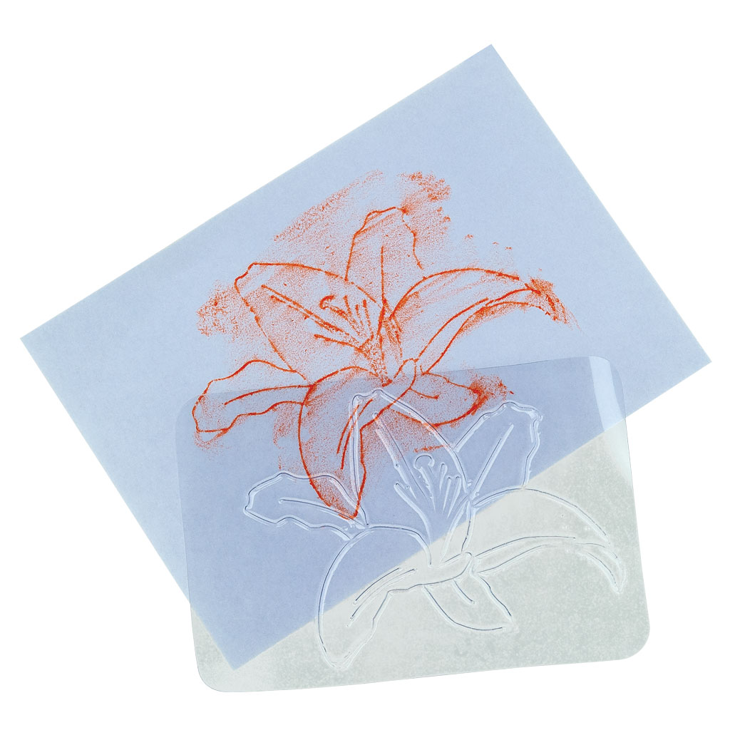 Rubbelplatten Blumen, 16 Stück