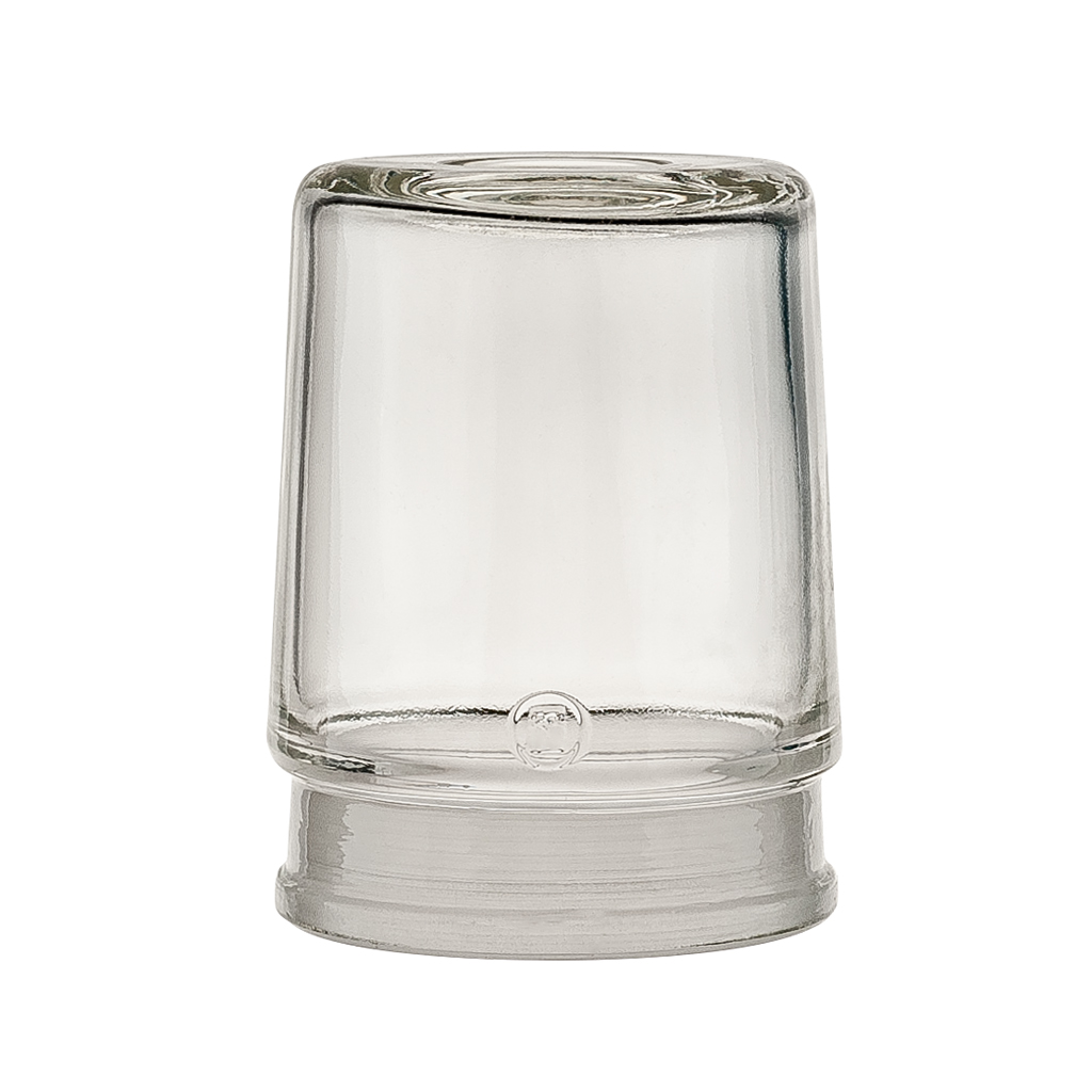 Säurekappenflasche, Duran, Klarglas