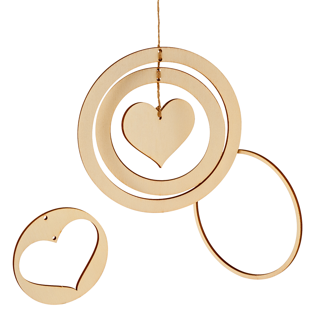 Herz-Mobile, 4-teilig, 3er-Set Herz-Mobile, 4-teilig, 3er-Set