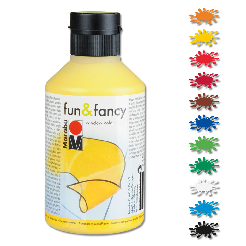 Marabu „fun &amp; fancy“ Fenstermalfarbe - in 9 Farben lieferbar