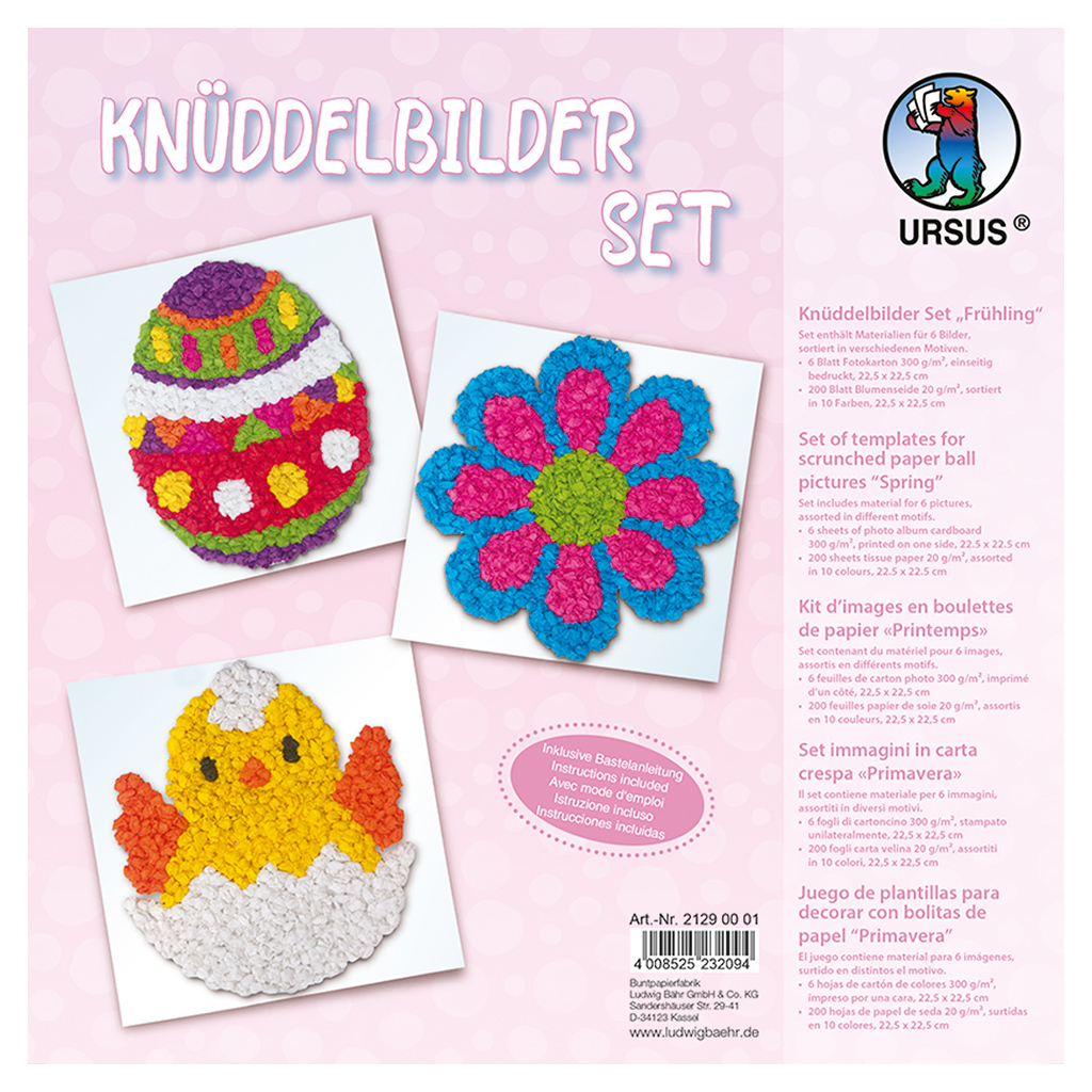 URSUS® Knüddelbilder Set Frühling-Bild Auf diesem Bild ist das Produkt mit der Art.Nr.: W-93701 zu sehen