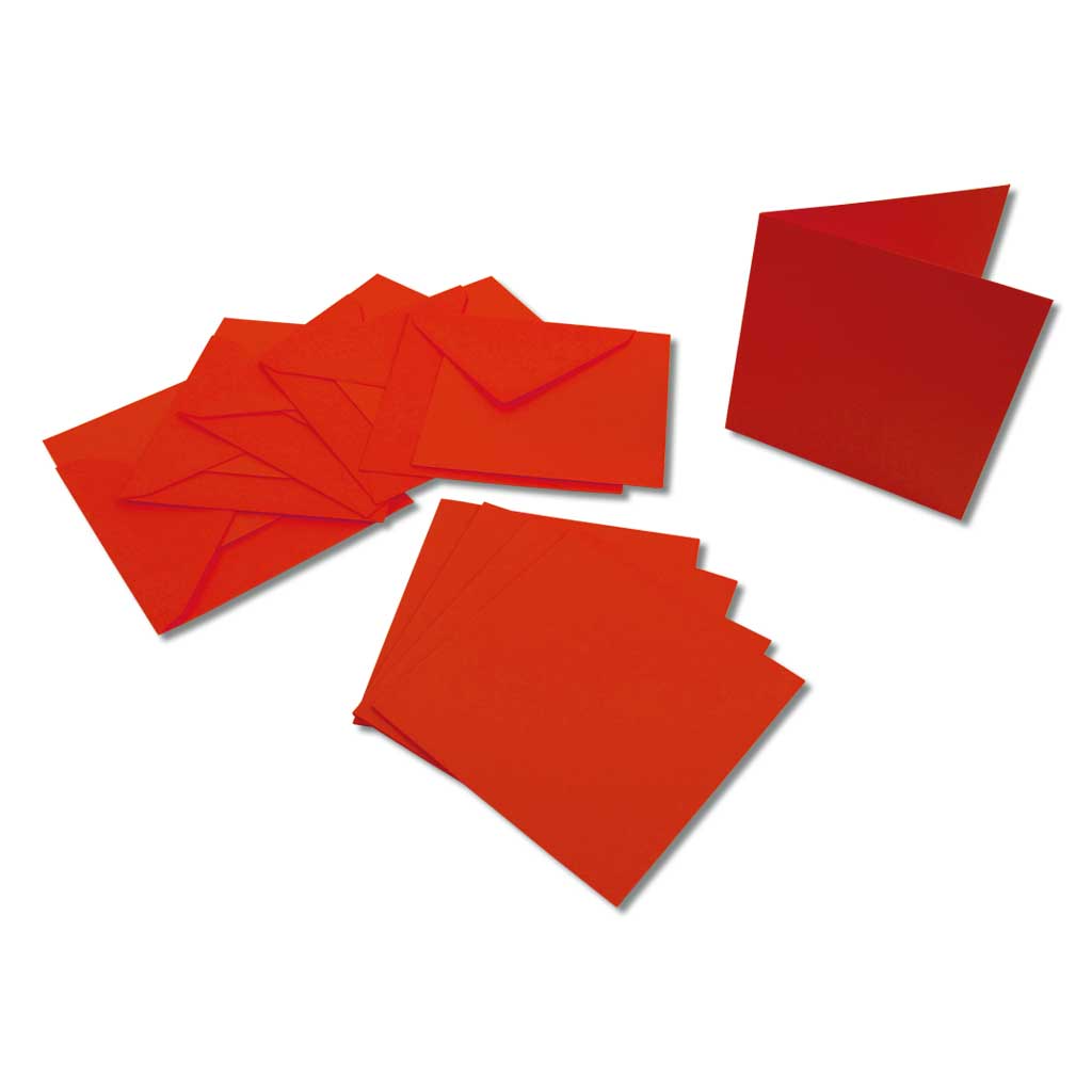 Passepartout-Karten, quadratische Stanzung, 5 Stück