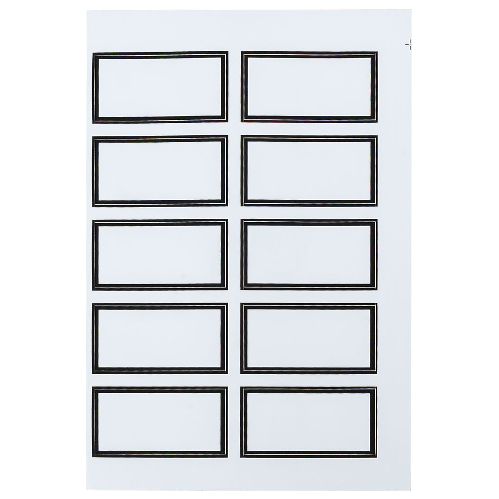 Etiketten blanko - 10 Stück, in 2 Größen