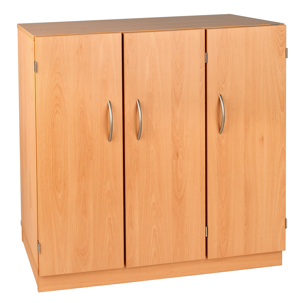 Modulus® Klassenzimmer-Regal mit Türen, 3-reihig, fahrbar oder feststehend