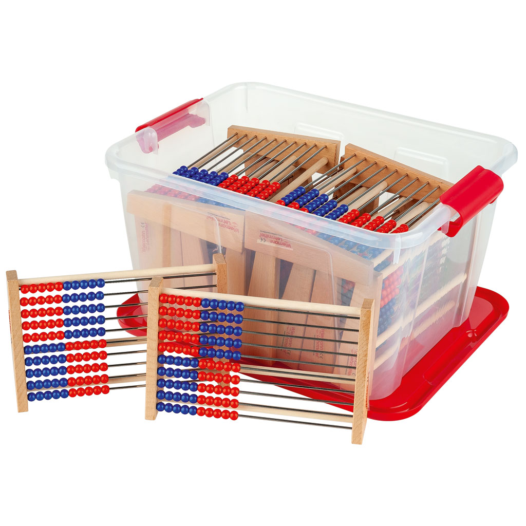 Schüler-Rechenrahmen 1–100 Rot/Blau Klassensatz 2-Bild Auf diesem Bild ist das Produkt mit der Art.Nr.: M-31659 zu sehen