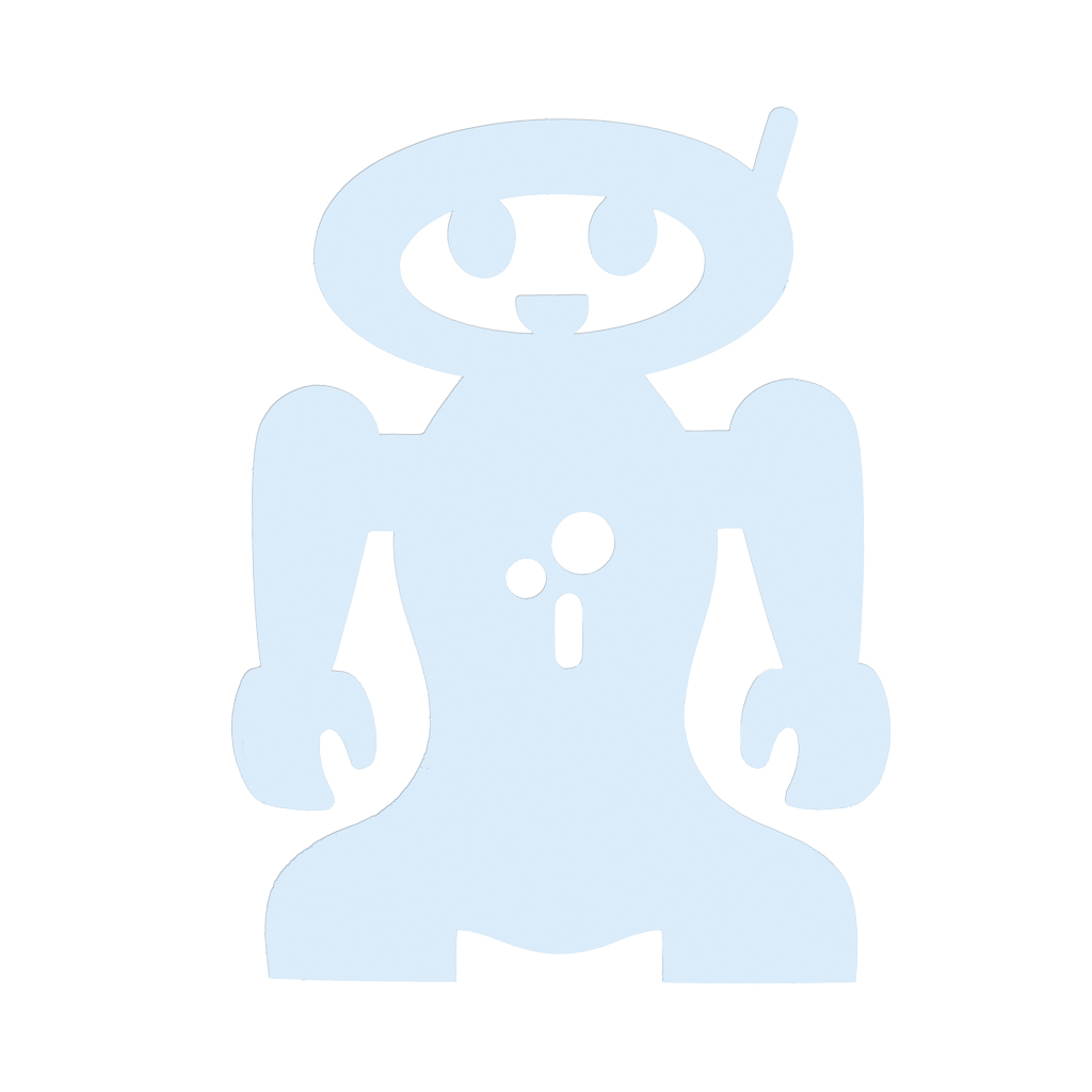 Stehender Roboter, blanko, 24 Stück