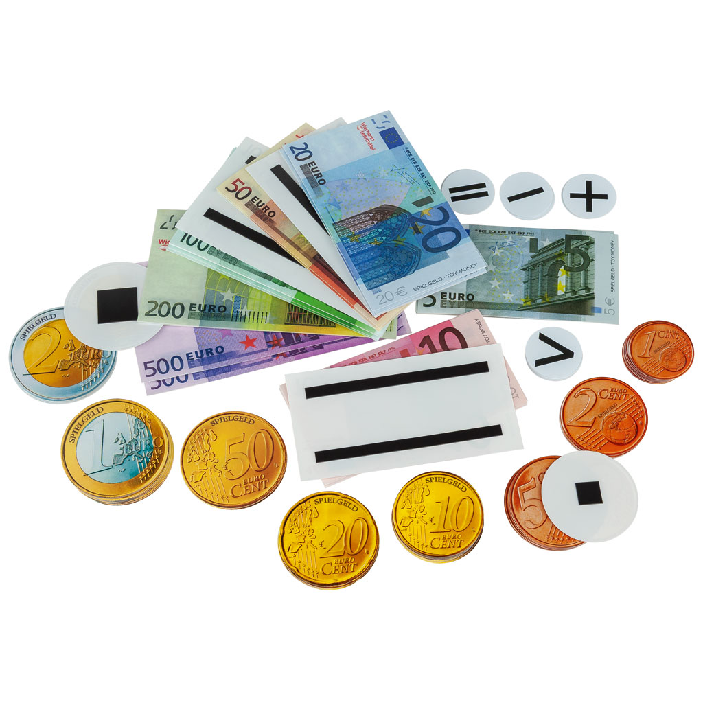 Euro-Rechengeld im Kunststoffkoffer