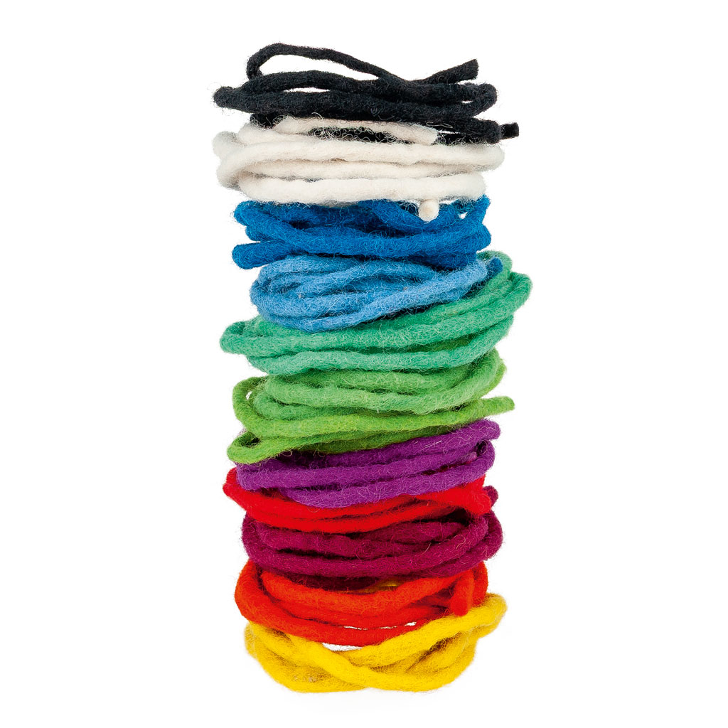 Filzkordel in Einzelfarben, 1 m lang Filzkordel in Einzelfarben, 1 m lang