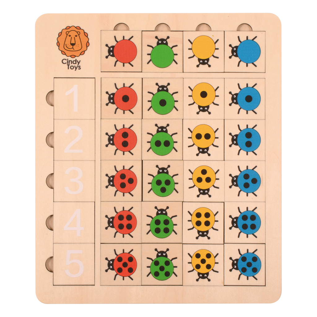 Marienkäfer Zahlenpuzzle