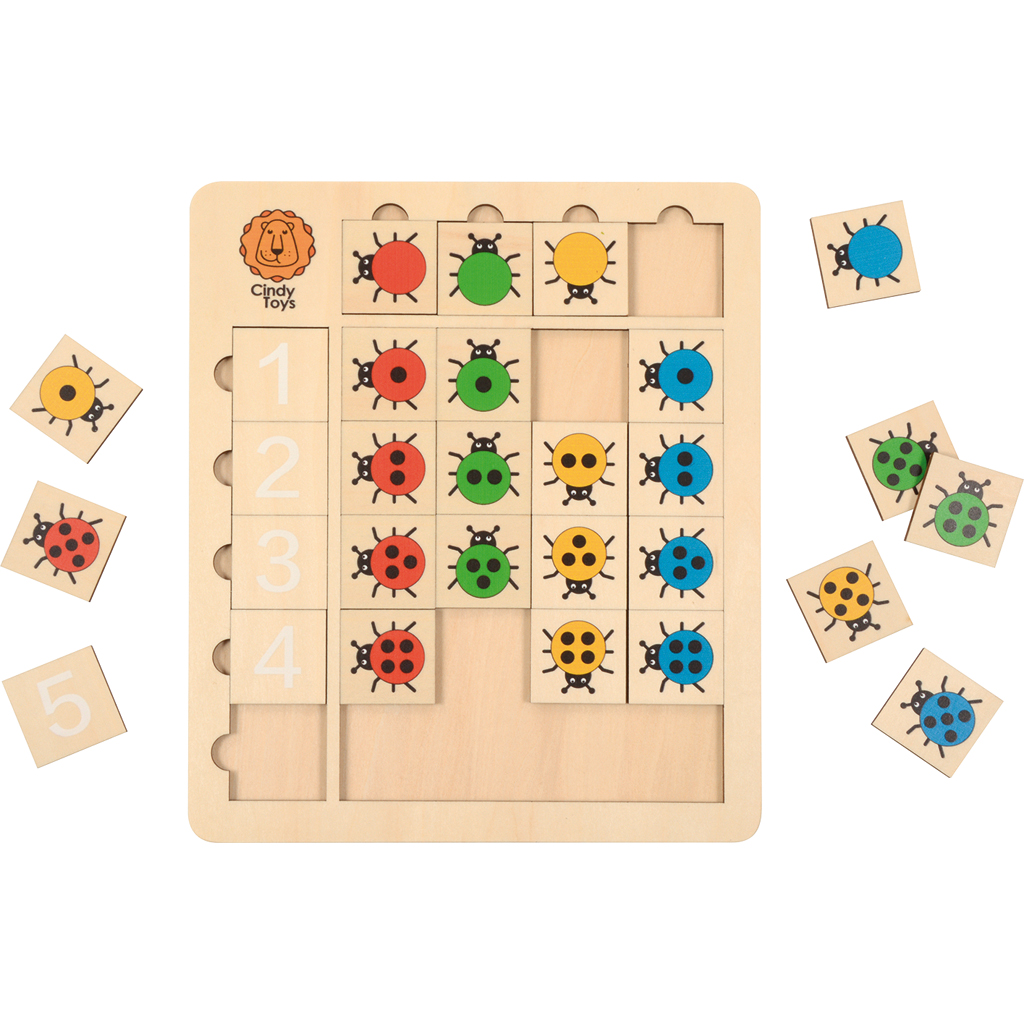 Marienkäfer Zahlenpuzzle