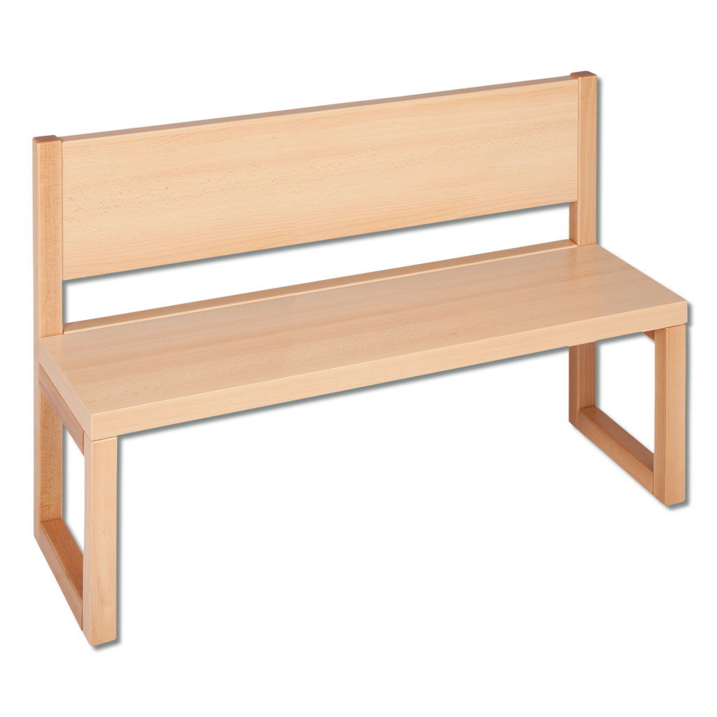 Garderobenbänke mit Rückenlehne - in 3 Sitzhöhen und 3 Breiten