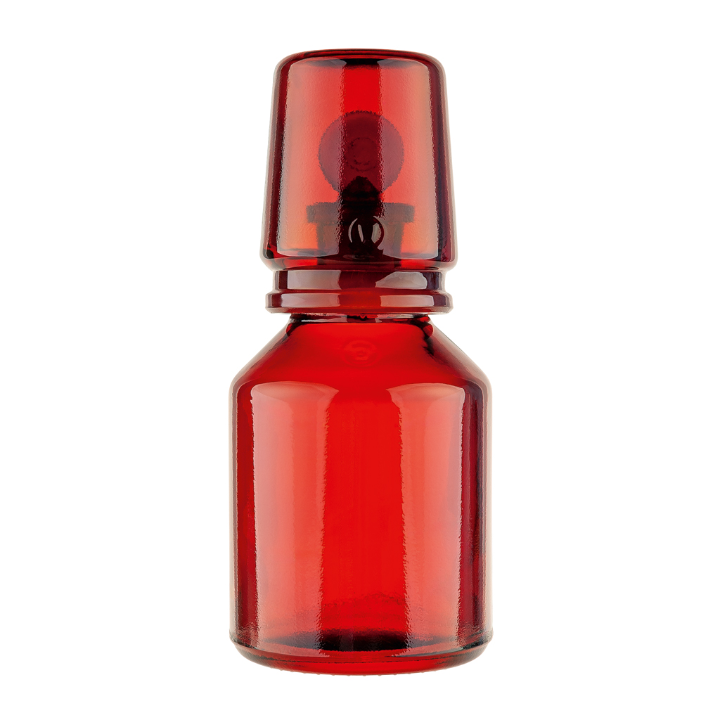 Säurekappenflasche, Duran, Braunglas