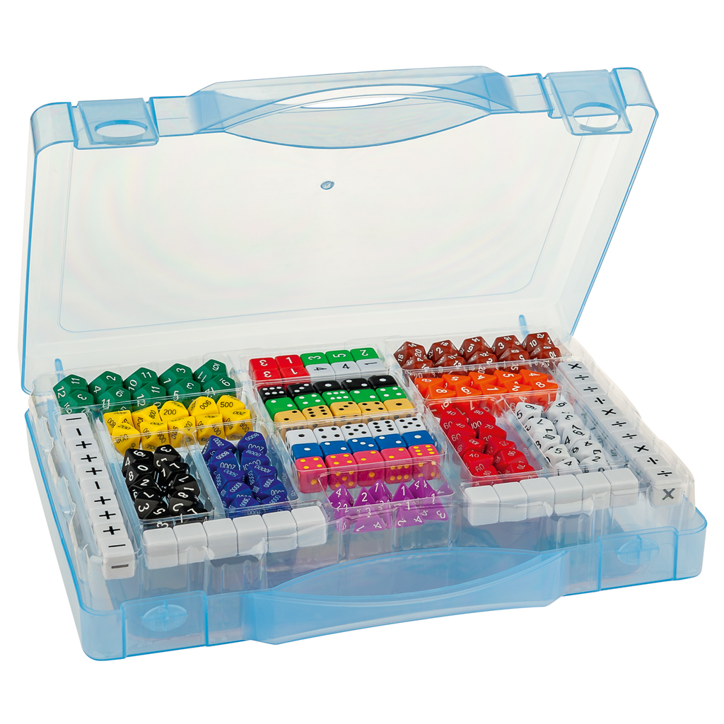 Würfelkoffer mit 162 Würfeln Würfelkoffer mit 162 Würfeln