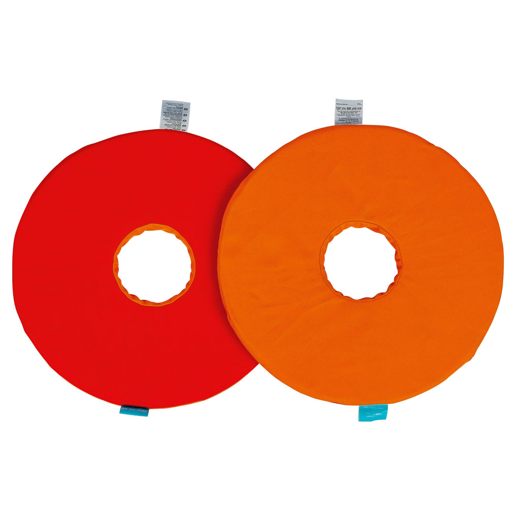 Kissenwagen mit bunten Sitzkissen, Rund