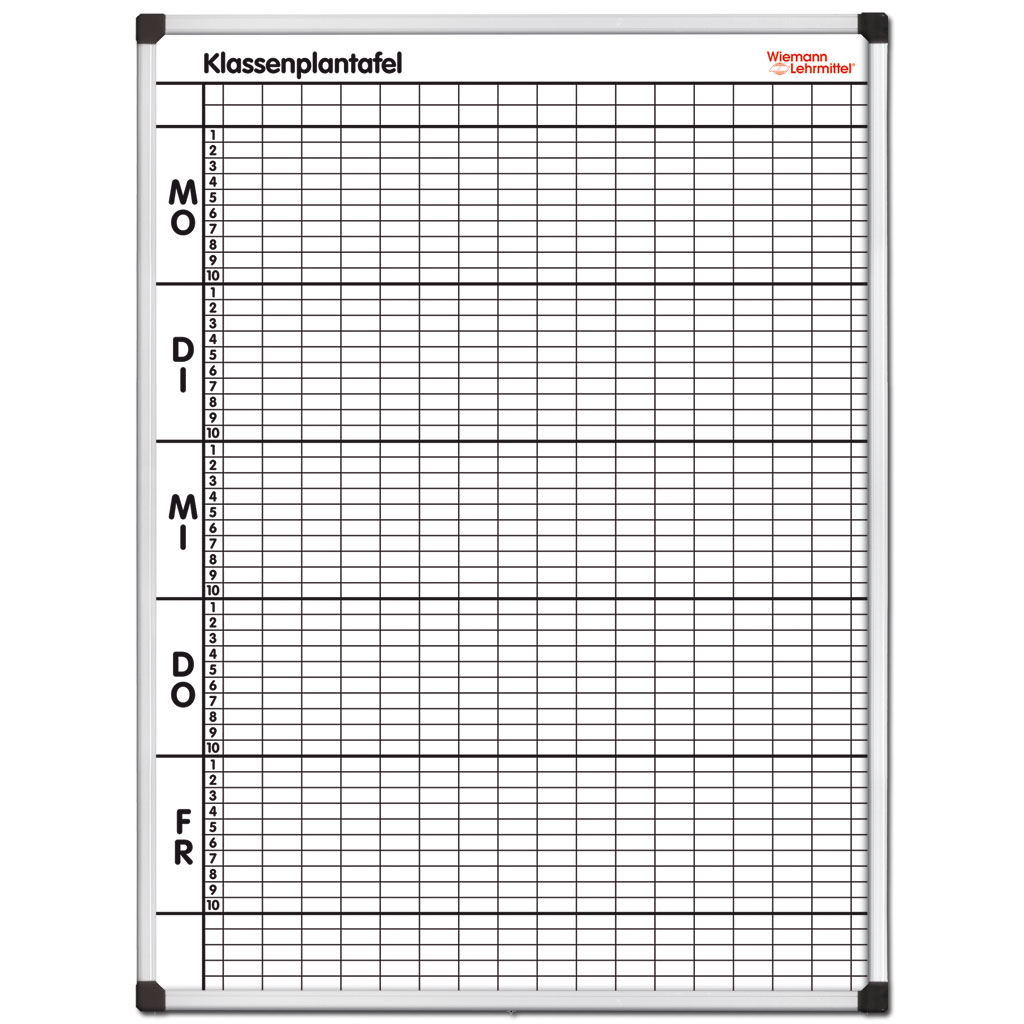 Klassenplantafeln weiß