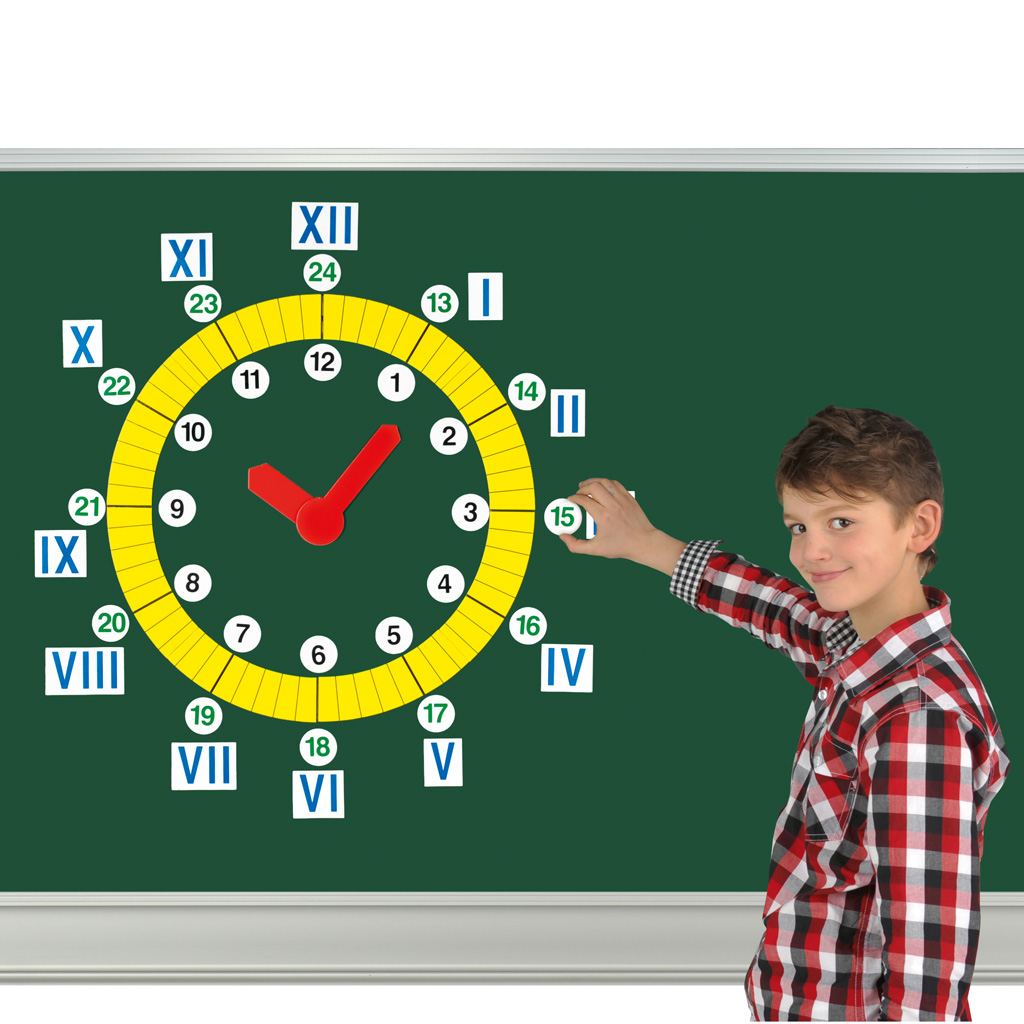 Große Lehreruhr für die Stahltafel